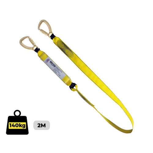 Austlift Lanyard Single Webbing with Triple Action Hooks Complies AS 1891.5