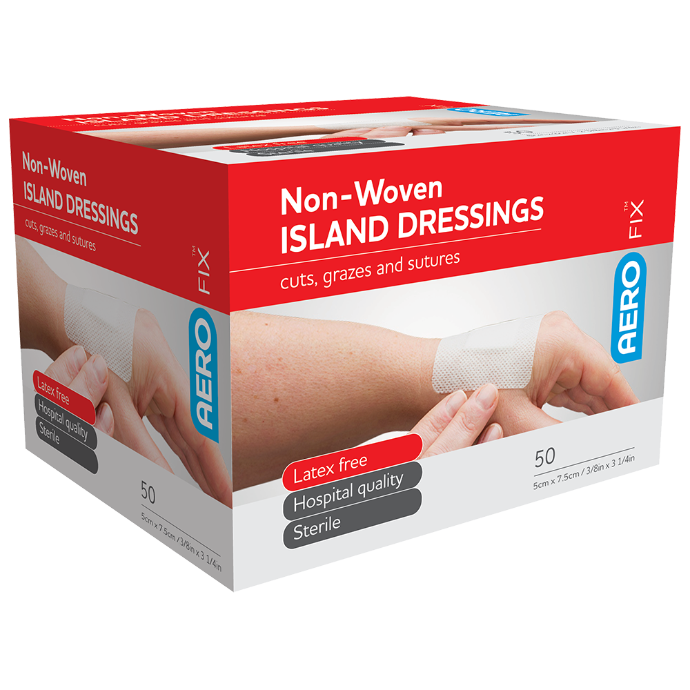 Aero Healthcare AEROFIX Non-Woven Island Dressing 5 � 7.5cm Box/50