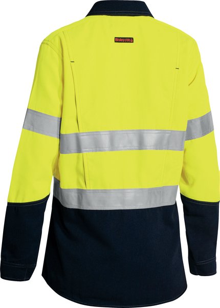 Bisley TenCate Tecasafe Plus 700 Women's Taped Hi Vis FR Vented Shirt