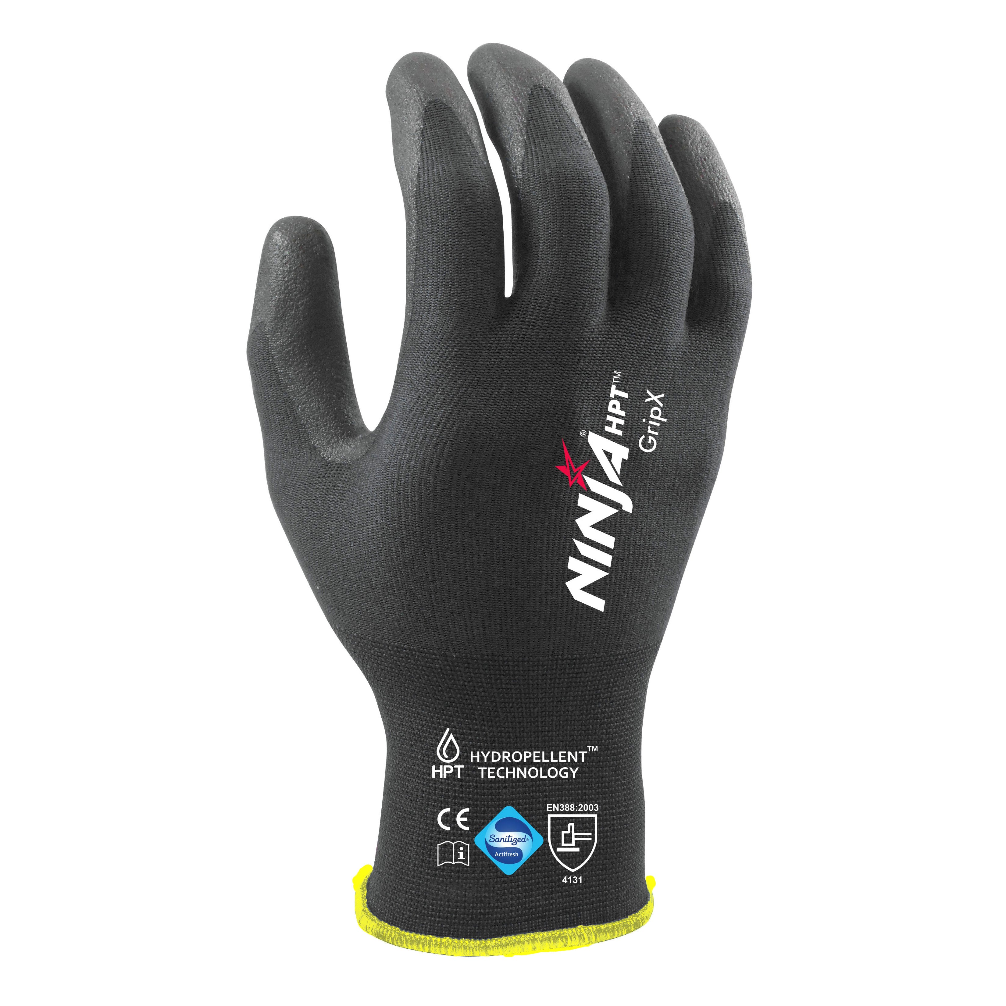 Ninja HPT GripX Glove Black Nitrile Palm (NIGRPXHPT)