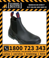 Mongrel Black Kip Elastic Sided Boot Safety Work Boot Victor Footwear Shoe (916020)