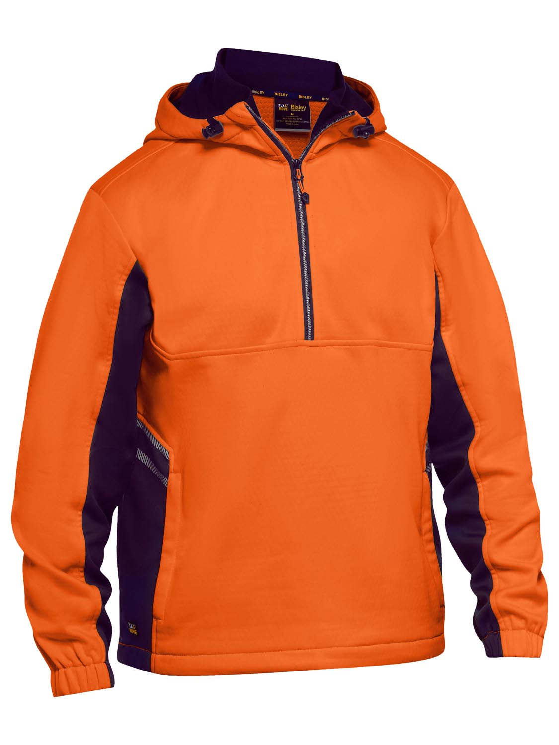 Bisley Hi Vis Liquid Repellent Fleece Hoodie
