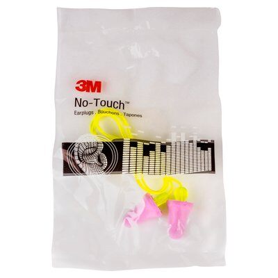 3M No-Touch Corded Earplugs Poly Bag 100 pairs/box