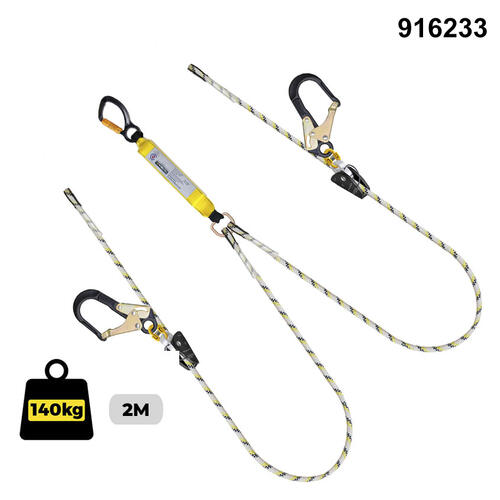 Austlift Kernmantle Rope Sharp Edge Double Adjust Aluminum T/A Snap Hook - and Aluminium Scaffold Hooks Complies with AS 1891.5