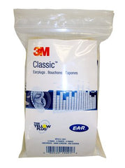 (Case of 100 bags) 3M Classic Uncorded Earplugs in Polybag Class 4 SLC80 23dB (5 pairs per bag) (70071612066)