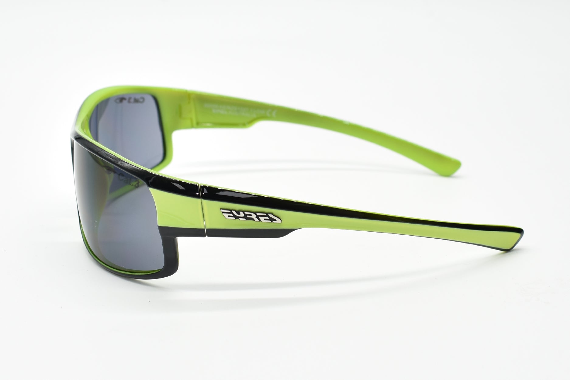 EYRES 4EVER  Shiny Black & Green Frame Grey Lens