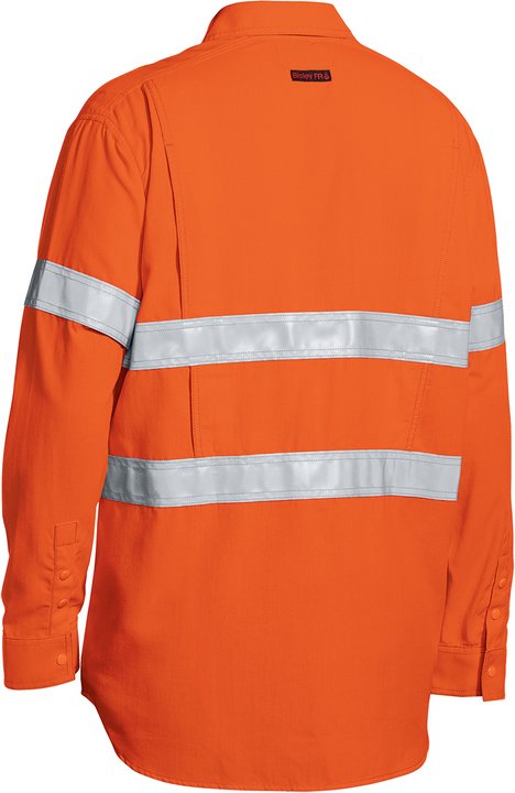 Bisley TenCate Tecasafe Plus 480 Taped Hi Vis Lightweight FR Vented Shirt