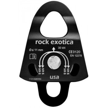 Rock Exotica Mini Machined Pulley DOUBLE - BLACK