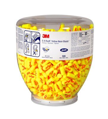 3M E.A.R soft Yellow Neon Blasts One Touch Refill 500 Pairs 391-1010