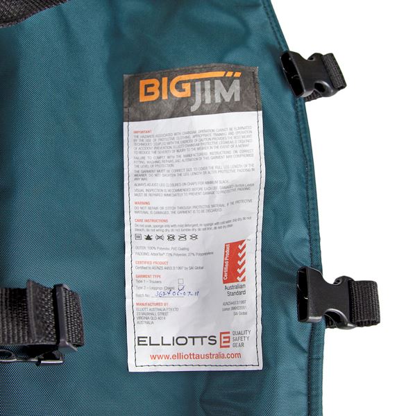 Elliotts Big Jim Chainsaw Chaps - CXT Style Nylon