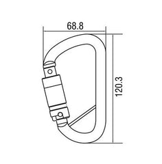 Austlift 40kN Triple Action Karabiner Steel with Captive Pin (916803)