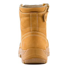 SIZE 4 Steel Blue Argyle WHEAT Zip Composite Toe Scuff Cap Safety Boot (317532)