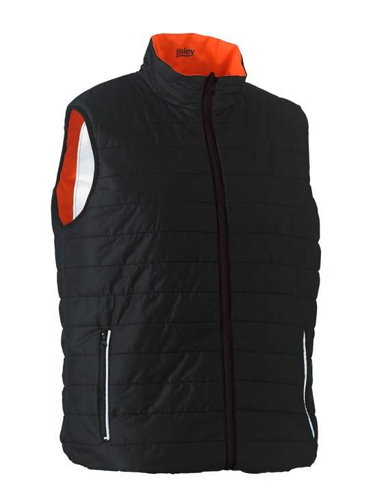 Bisley Taped Hi Vis Reversible Puffer Vest