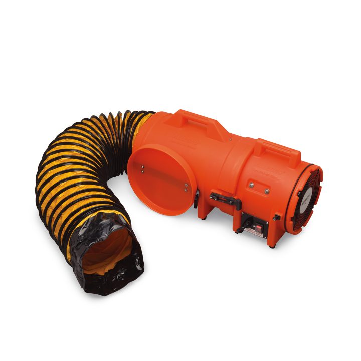 8in Axial AC Plastic Blower w/ Compact Canister & Ducting (9553-15)