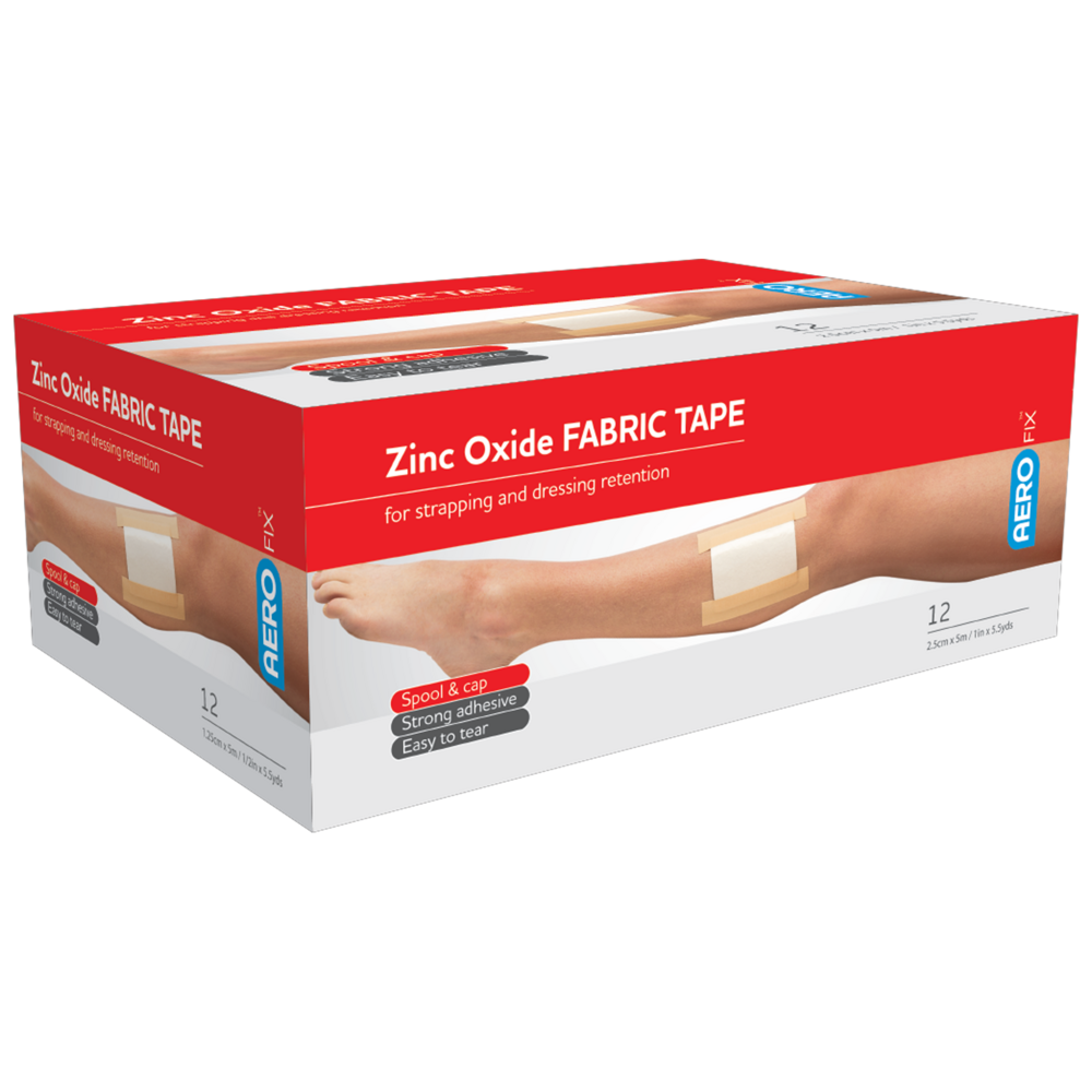 Aero Healthcare AEROFIX Zinc Oxide Tape 2.5cm x 5M Box/12