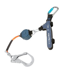 SPANSET DSL3 2m Single Self Retracting Lanyard c/w Aluminium Triple Action Karabiner and Aluminium Double Action ANSI Scaff Hooks