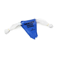 GRIPPS DANGER DROP ZONE' Bunting Safety Flags on Rope - Blue