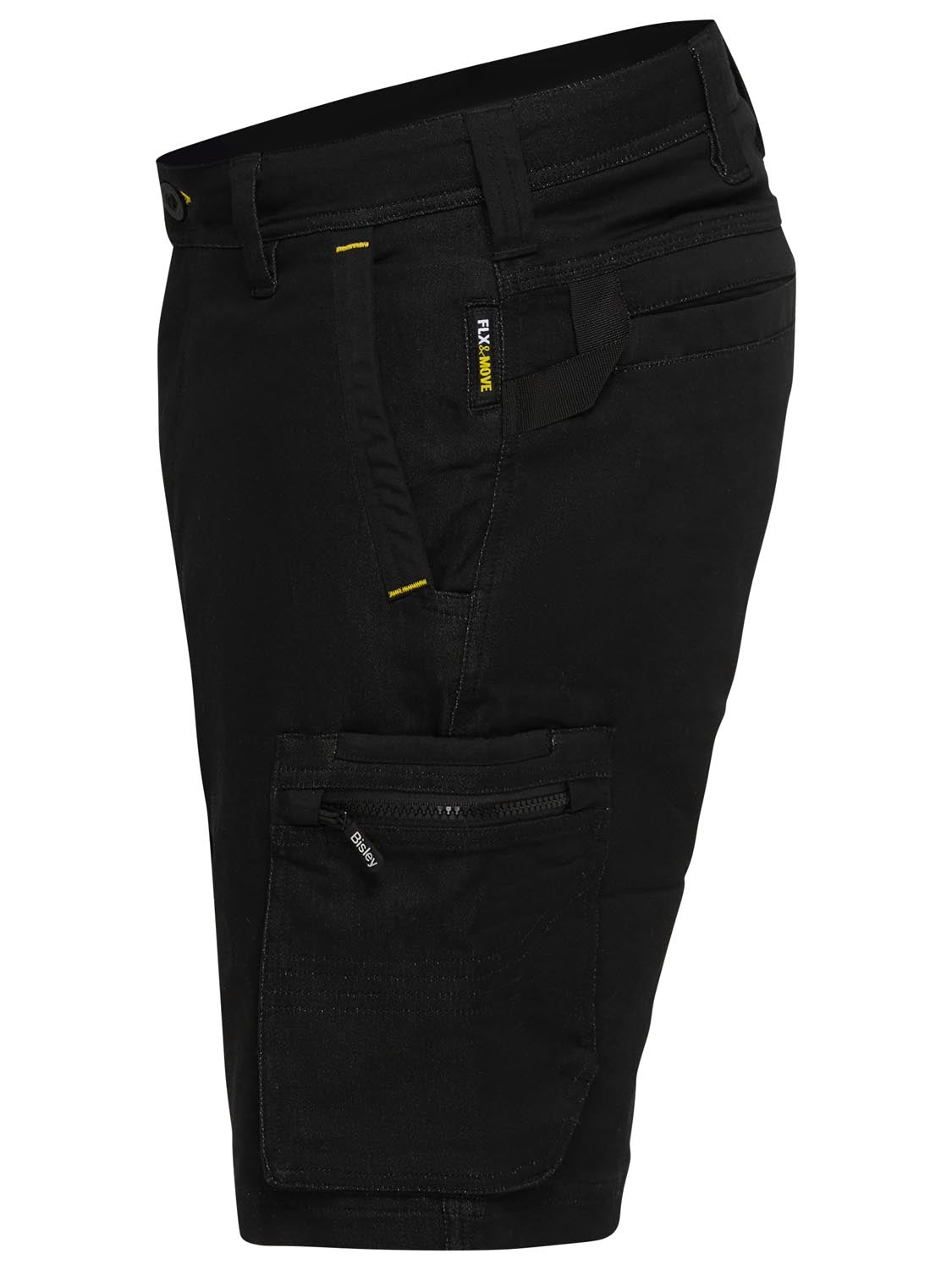 Bisley Flx and Move Stretch Denim Zip Cargo Shorts