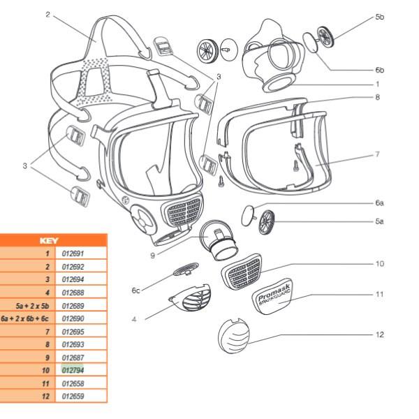 3M Scott Fire & Safety PROMASK ACCESSORIES Speech Channel Cover (10)