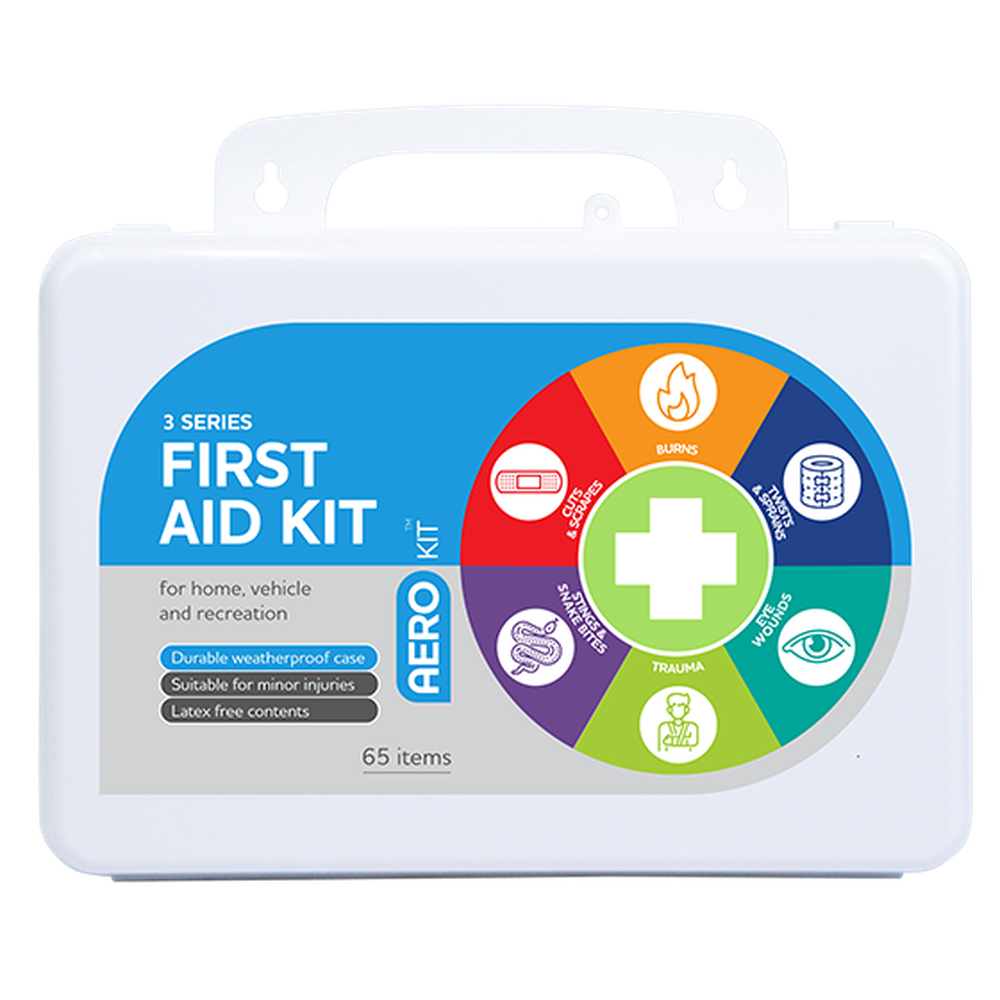 Aero Healthcare AEROKIT 3 Series Plastic Waterproof First Aid Kit 25 x 8 x 17cm