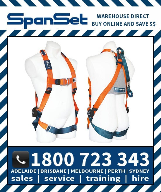 Full body harness with front and rear D-rings, confined space atachment loops on shoulders, dorsal extension, fully adjustable leg, shoulder and chest straps. Fitted with suspension trauma relief straps. Suitable for fall arrest, confined