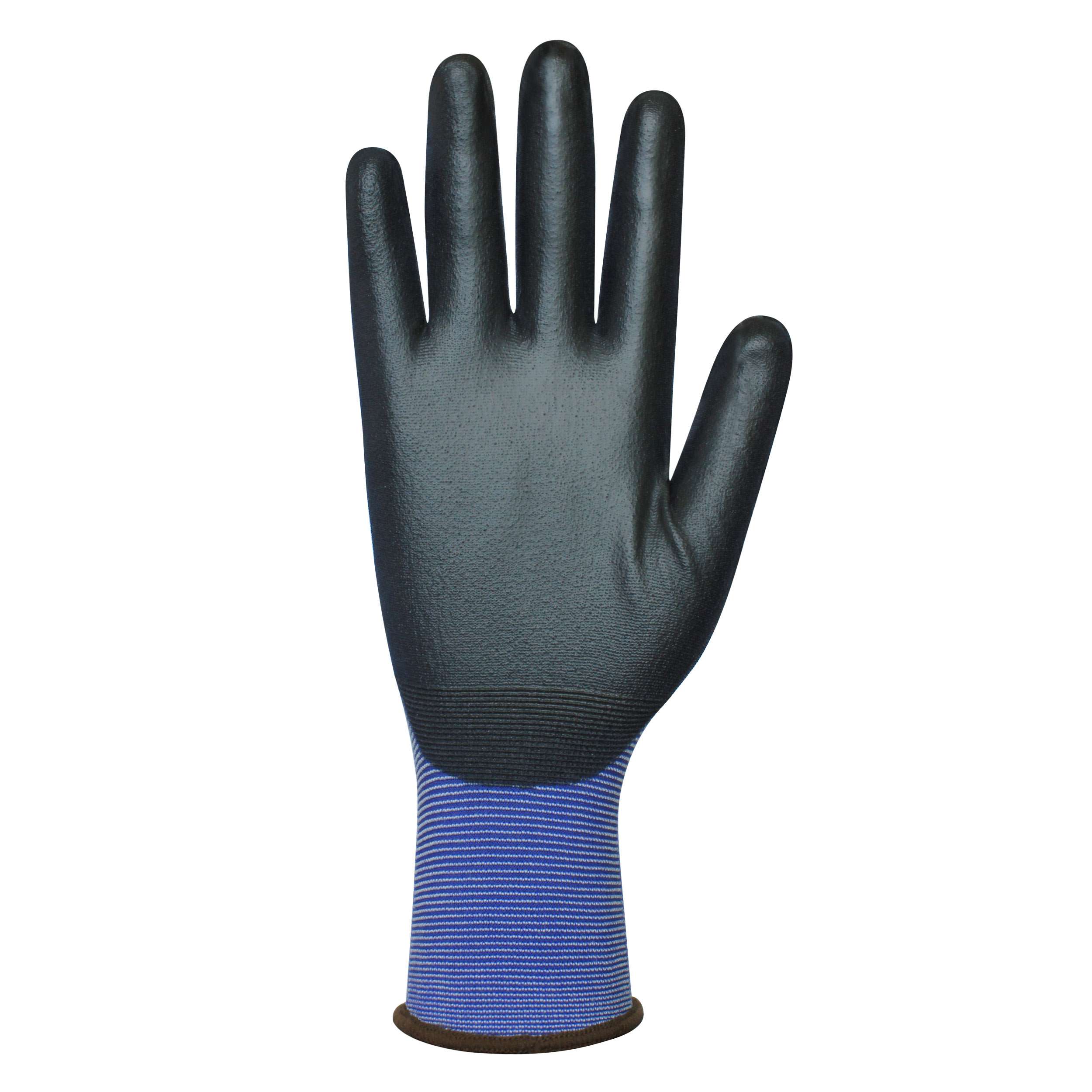 Bastion Mataro  Blue  Nylon  Gloves - Black Polyurethane Coating