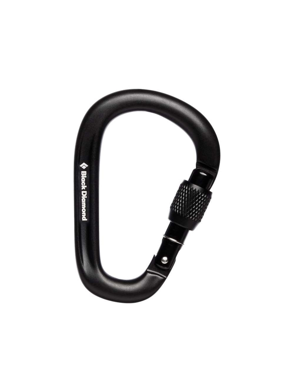 Black Diamond Pearlock Screwgate Carabiner BLACK 23kN