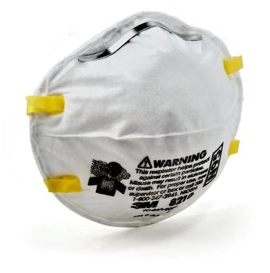 (20pk) 3M P2 Cupped Particulate Influenza Respirator N95 NIOSH (8210)