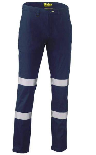 Bisley Taped Biomotion Stretch Cotton Drill Work Pants