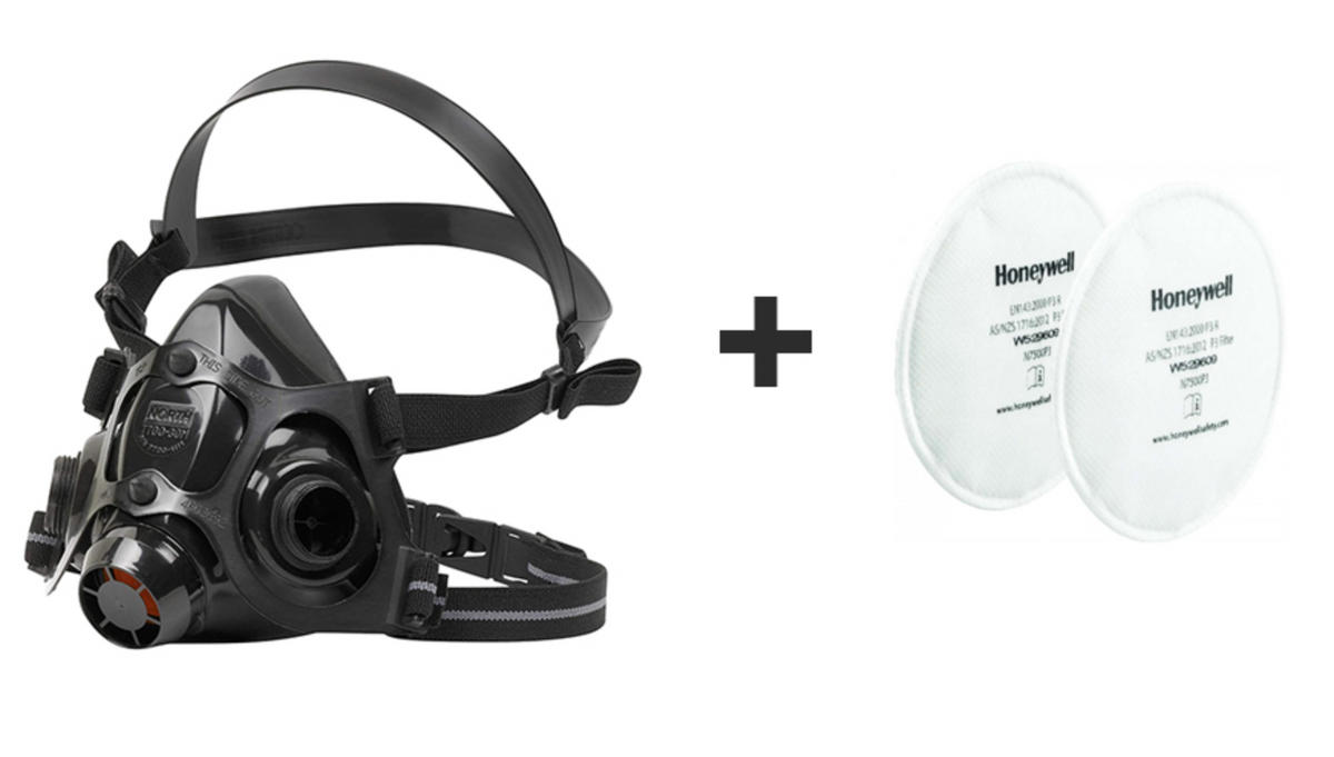MEDIUM HONEYWELL NORTH 7700 Half Face Mask +  N7500P3