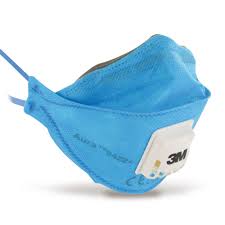 3M  P2 N95 Aura Flat Fold Respirator valved (9422+) Pk-10