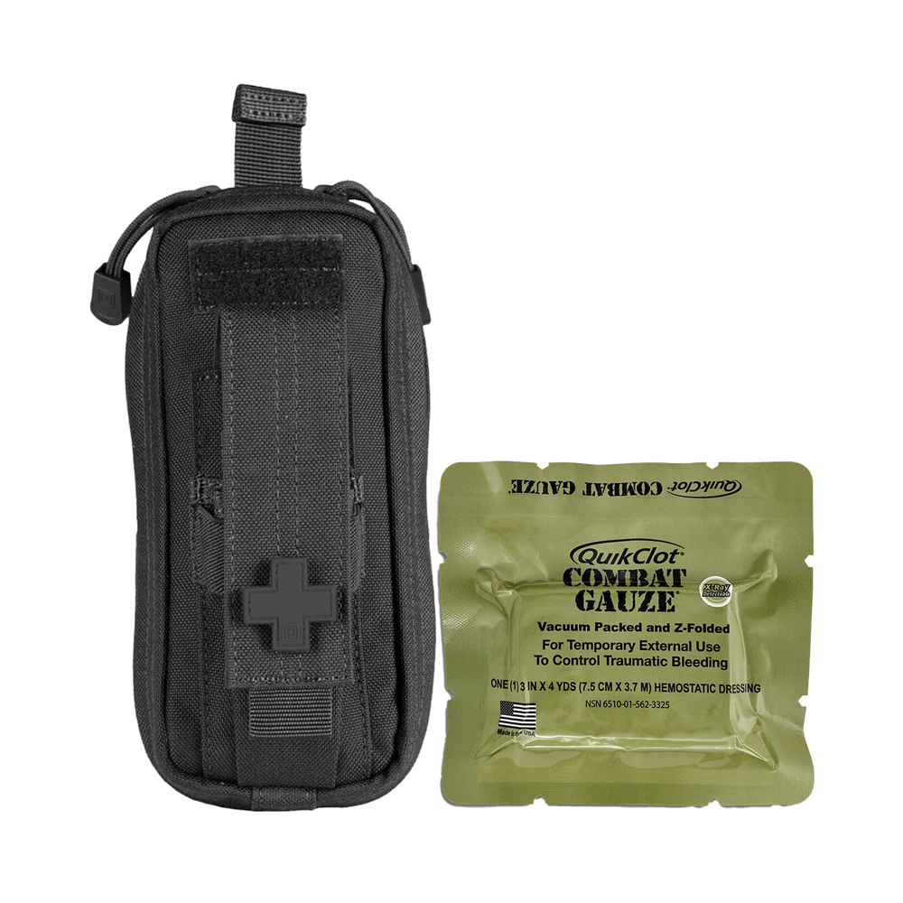 Aero Healthcare RAPIDSTOP Bleeding Control Kits - Small, Tactical Pouch - Combat Gauze