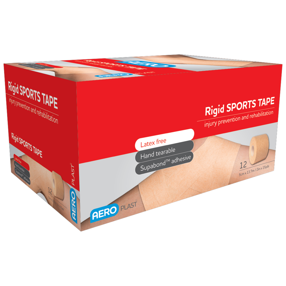 Aero Healthcare AEROPLAST Rigid Sports Tape 5cm x 13.7M Box/12