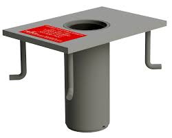 Flush floor mount sleeve for freshly poured concrete, stainless steel