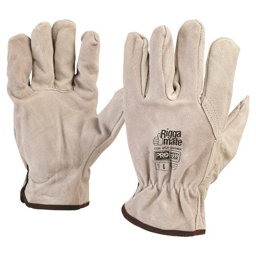 ProChoice LARGE Leather Glove RIGGAMATE Cowsplit Rigger (803C)