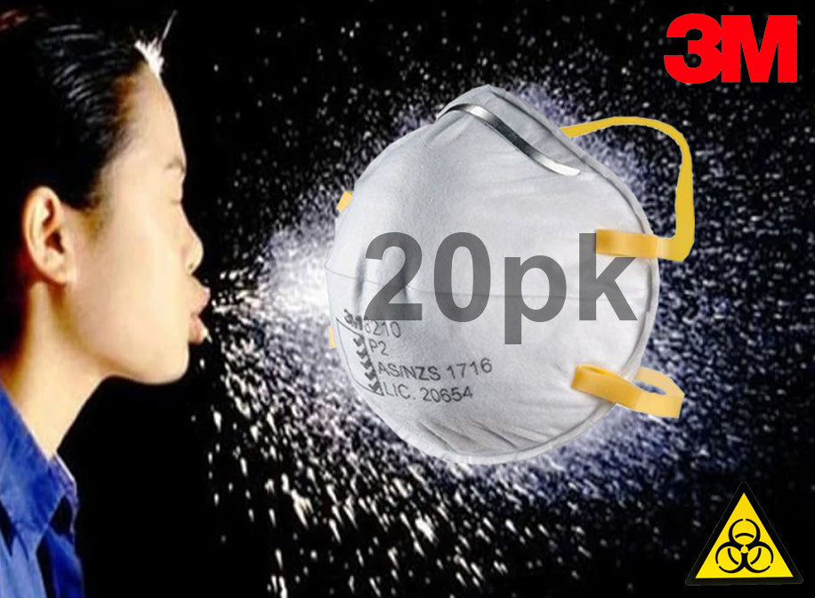 3M Cupped P2 Particulate Respirator (8210) PK=20