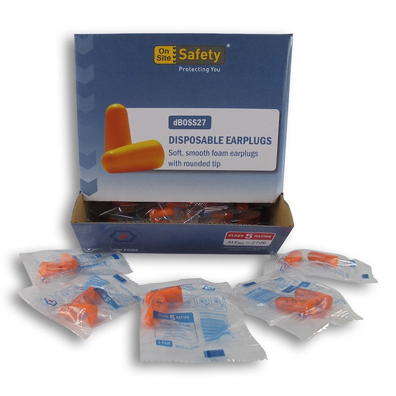 200 pairs  Un-corded Earplugs 27dB (DBOSS27UN)