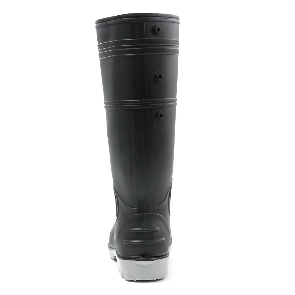 Bison Gumboot Inca Pvc Black Grey