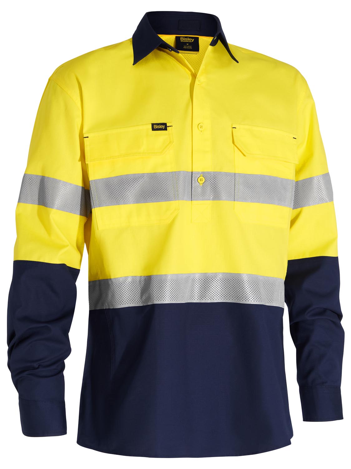 Bisley X Airflow Closed Front Taped Hi Vis Ripstop Shirt