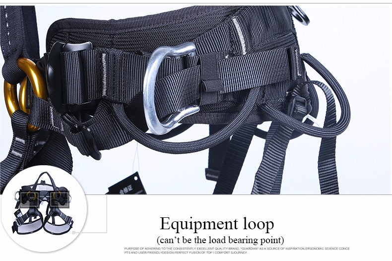 Black Tree Arborist Climbing Sit Harness