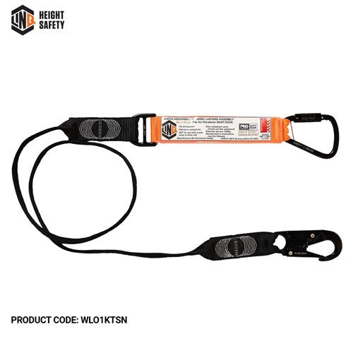 LINQ Elite Single Leg Shock Absorbing Webbing Lanyard