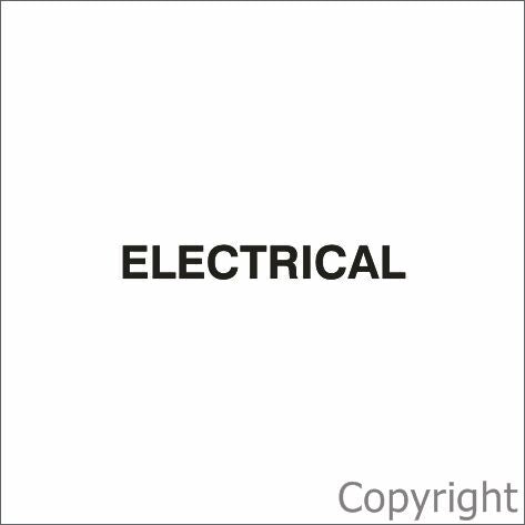 ELECTRICAL 50mm H Black Vinyl Text