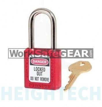 38mm shackle Red Safety Padlock inc 2 keys