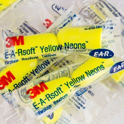 3M E-A-R soft Yellow Neons Uncorded Earplugs Poly Bag 200 pairs/box