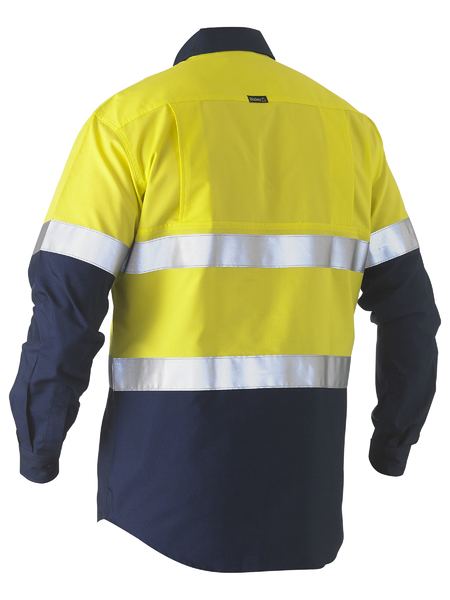 Bisley Bisley Recycle Taped Two Tone Hi Vis Drill Shirt