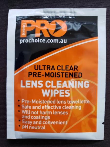 ProChoice Lens Cleaning Wipes Alcohol Free-Single Pack