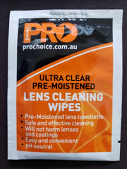 ProChoice Lens Cleaning Wipes Alcohol Free-Single Pack