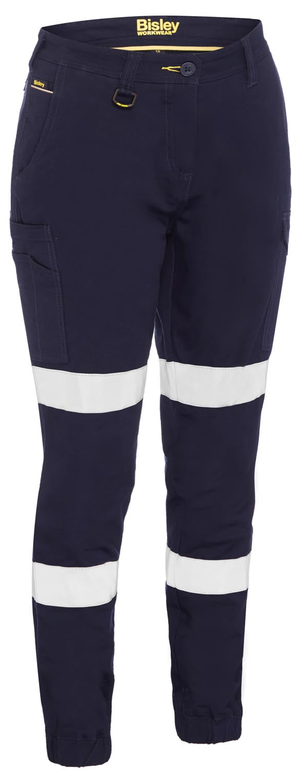 Bisley Women's Taped Cotton Cargo Cuffed Pants