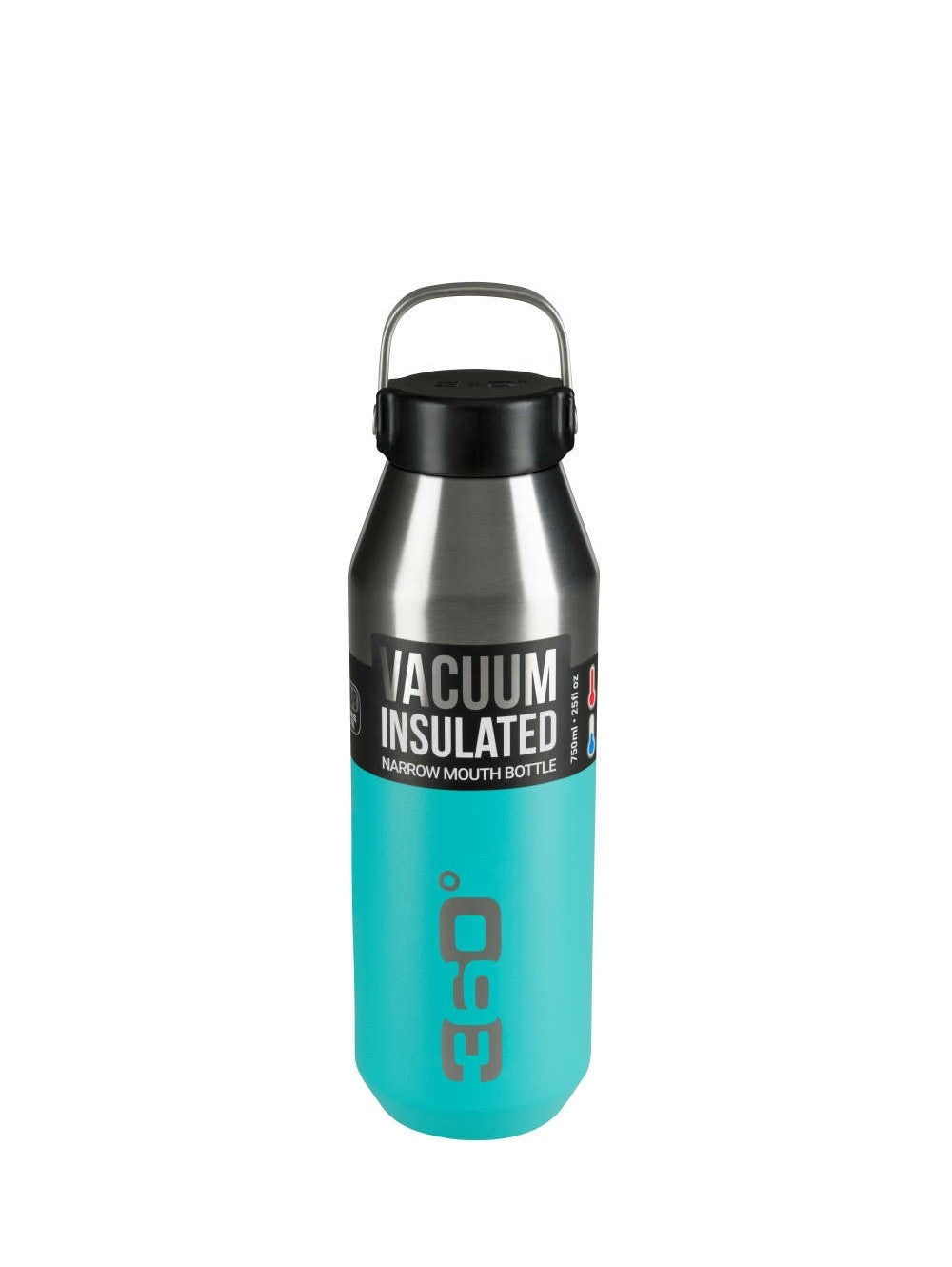 360 Degrees TURQUOISE 750ml Vacuum Insulated Stainless Narrow Mouth Bottle