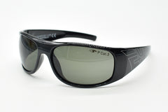 EYRES XCCESS Shiny Black Frame Polarised Grey Lens